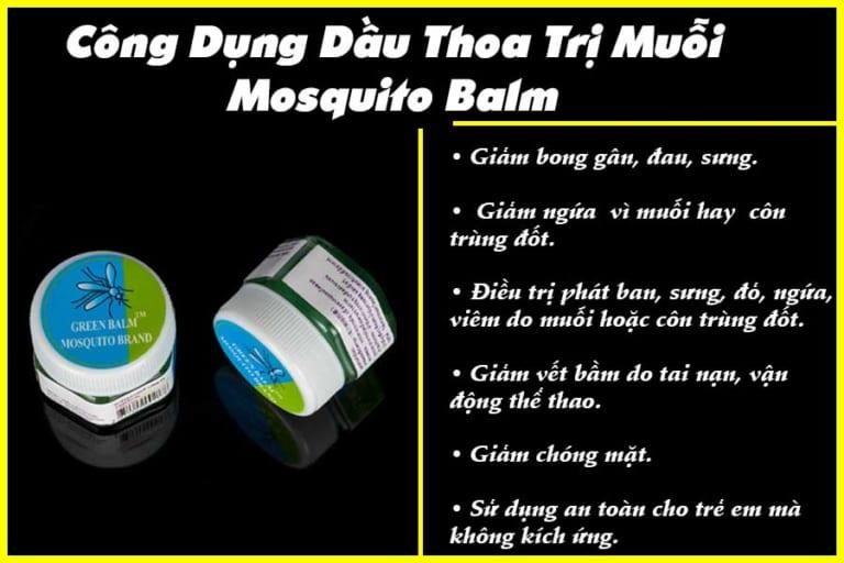 Công dụng của Mosquito balm